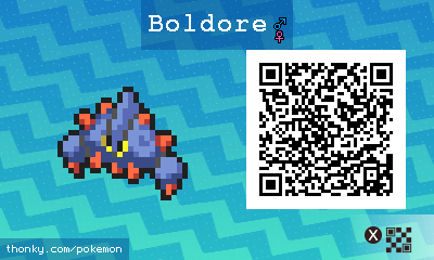 Boldore QR Code for Pokémon Sun and Moon