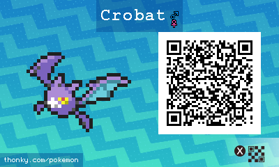 Crobat QR Code for Pokémon Sun and Moon QR Scanner