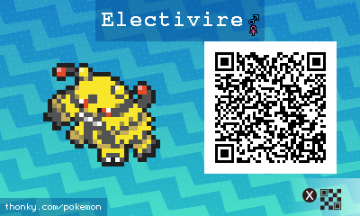 Electivire QR Code for Pokémon Sun and Moon QR Scanner