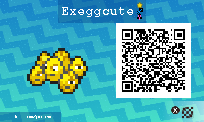 Shiny Exeggcute QR Code for Pokémon Sun and Moon