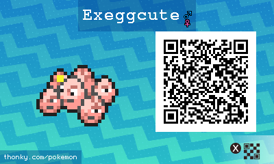 Exeggcute QR Code for Pokémon Sun and Moon QR Scanner