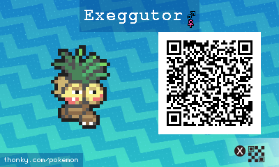 Exeggutor QR Code for Pokémon Sun and Moon QR Scanner