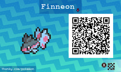 Finneon ♀ QR Code for Pokémon Sun and Moon