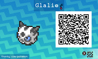 Glalie QR Code for Pokémon Sun and Moon