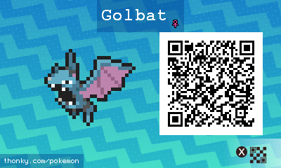 Golbat ♀ QR Code for Pokémon Sun and Moon