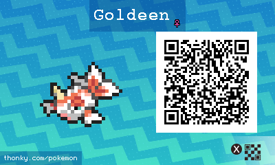 Goldeen ♀ QR Code for Pokémon Sun and Moon