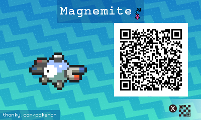 Magnemite QR Code for Pokémon Sun and Moon QR Scanner