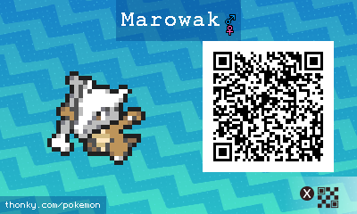 Marowak QR Code for Pokémon Sun and Moon QR Scanner