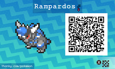 Rampardos QR Code for Pokémon Sun and Moon