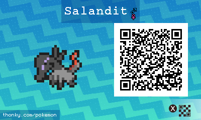 Salandit QR Code for Pokémon Sun and Moon QR Scanner