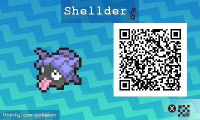Shellder QR Code for Pokémon Sun and Moon