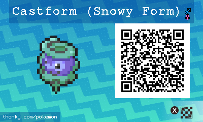 Castform (Snowy Form) QR Code for Pokémon Sun and Moon QR Scanner