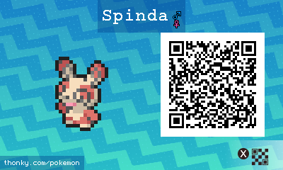 Spinda ♂ QR Code for Pokémon Sun and Moon QR Scanner