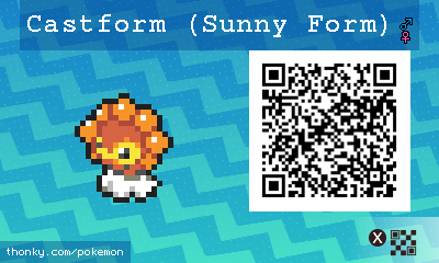 Castform (Sunny Form) QR Code for Pokémon Sun and Moon QR Scanner