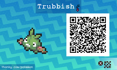 Trubbish QR Code for Pokémon Sun and Moon QR Scanner