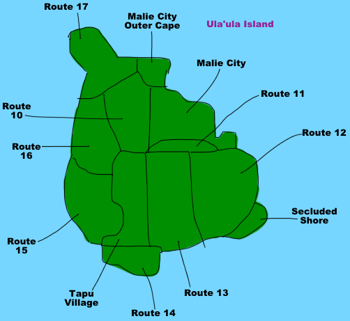 Ula'ula Island of the Alola Region in Pokémon Sun and Moon