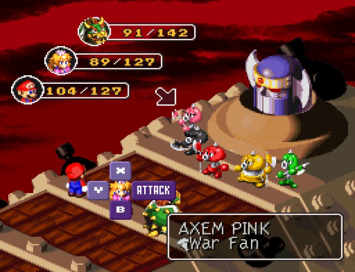 After you defeat the Czar Dragon and Zombone, the Axem Rangers steal the Star Piece, and you catch up to them.