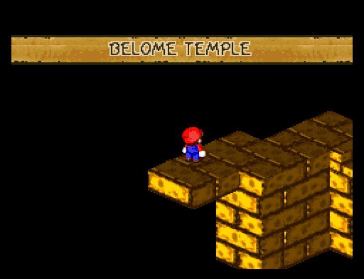 After you traverse the obstacles at Land's End and cross the desert, you reach the golden temple of Belome.