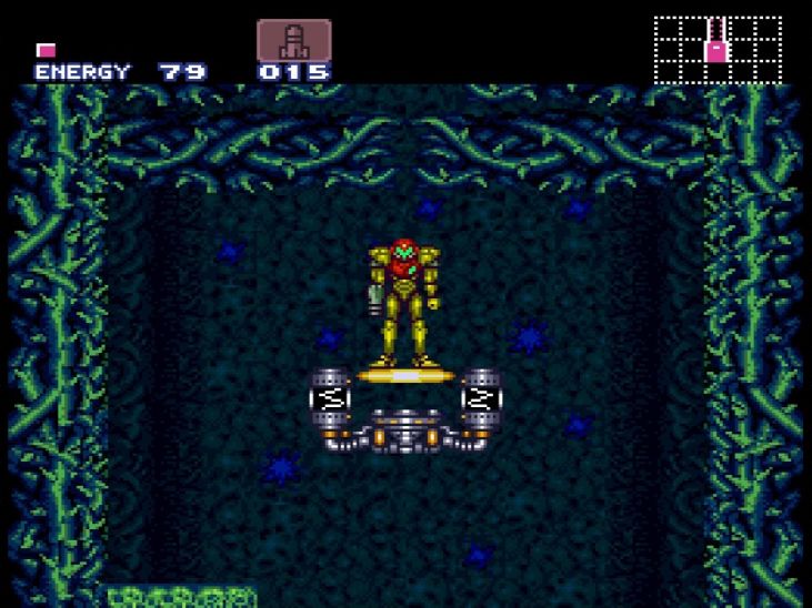 After getting some more upgrades, Samus heads farther into the depths of Zebes.