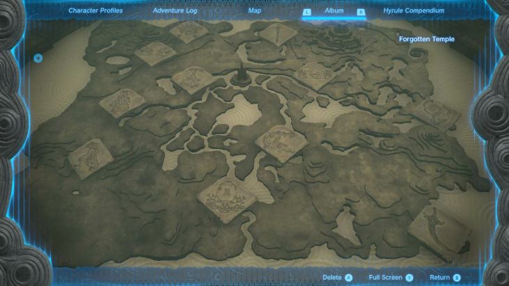 A list of the locations where you can find the geoglyphs throughout Hyrule.