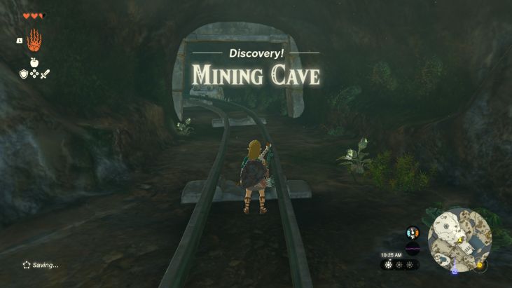 After you go through Pondside Cave and further explore Great Sky Island, you find Mining Cave.