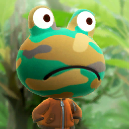 Poster of Camofrog from Animal Crossing: New Horizons