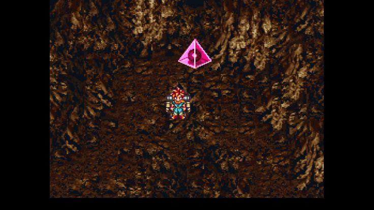 Crono and his friends emerge from a Gate that seals shut behind them.