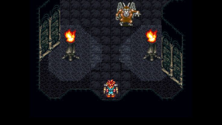 Crono and his friends arrive in Tyrano Lair after flying there on the Dactyls.