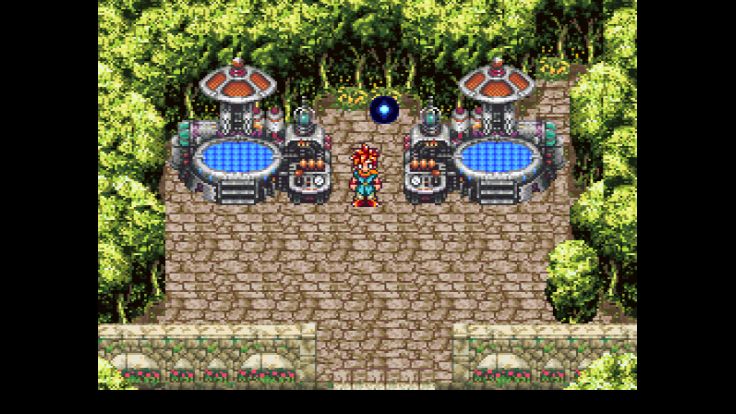 Crono returns to Leene's Square with help from Lucca.