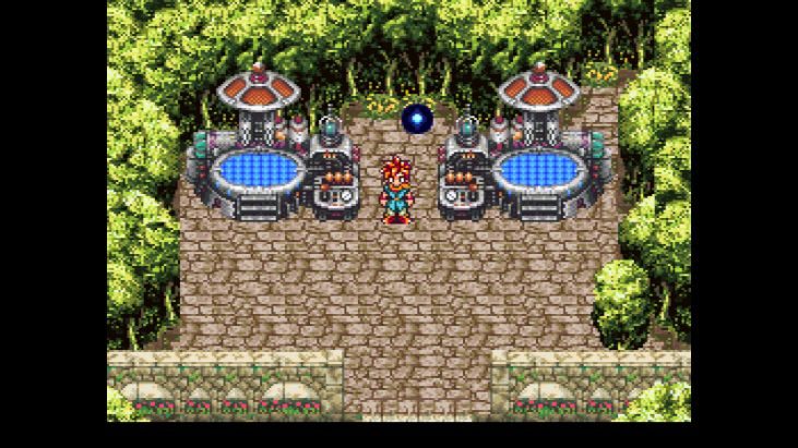 Crono returns to Leene's Square with help from Lucca.