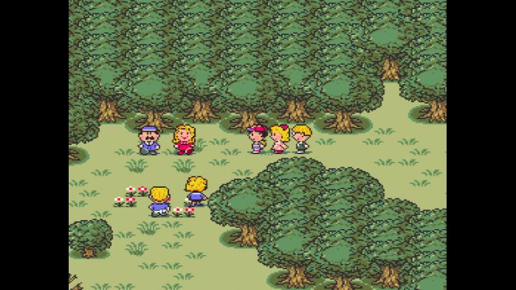 Residents of Threed have gathered to thank Ness and his friends for getting rid of the zombies.