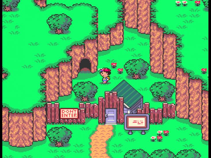 Ness gains access to the wandering entertainers' shack, which leads to Giant Step.