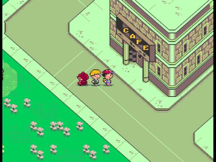 Ness and Jeff approach Jackie's Café to try to find Mr. Monotoli.