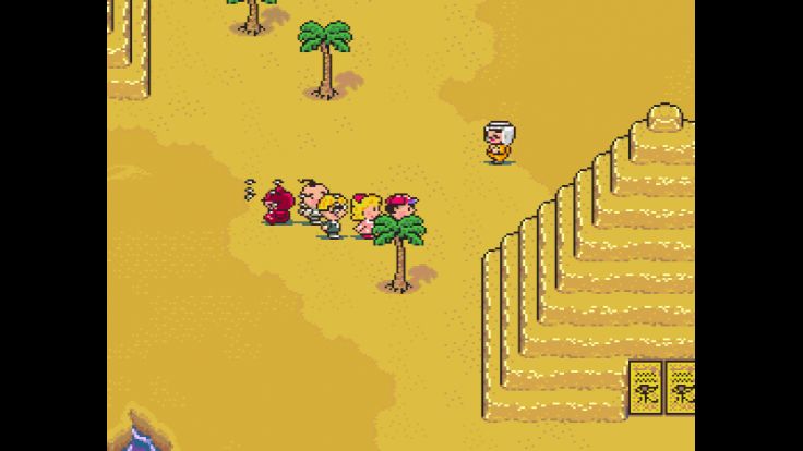 Ness and his friends approach the pyramid south of Scaraba.