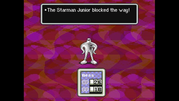 Read the stats and strategies for defeating the Starman Junior from EarthBound, a game by Shigesato Itoi for the Super NES.