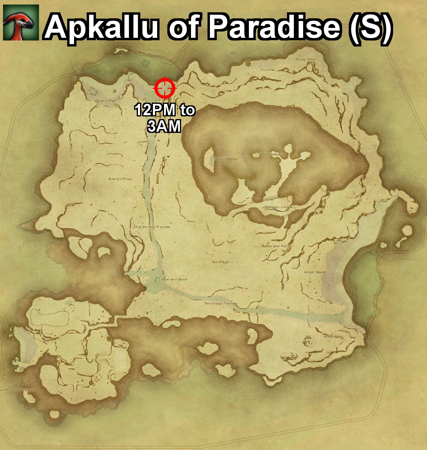 The location where the Apkallu of Paradise can be found, and the required conditions, on Island Sanctuary in Final Fantasy XIV.