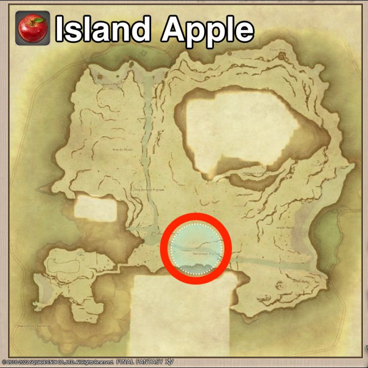 Main location of Island Apple on Island Sanctuary