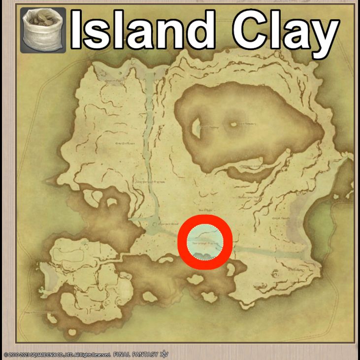 Main location of Island Clay on Island Sanctuary