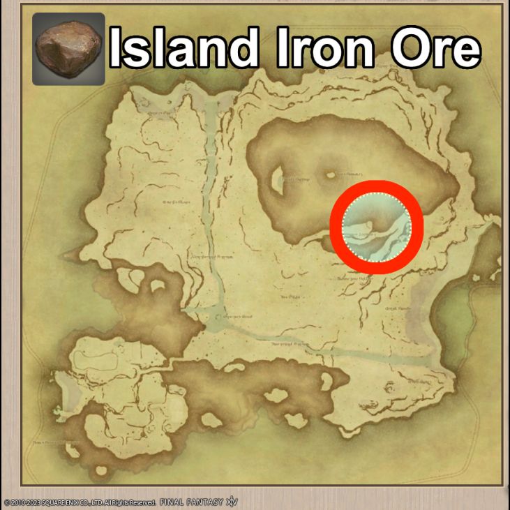 Main location of Island Iron Ore on Island Sanctuary