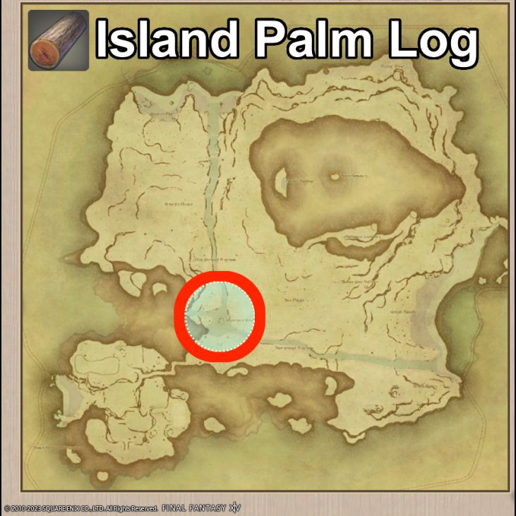 Main location of Island Palm Log on Island Sanctuary
