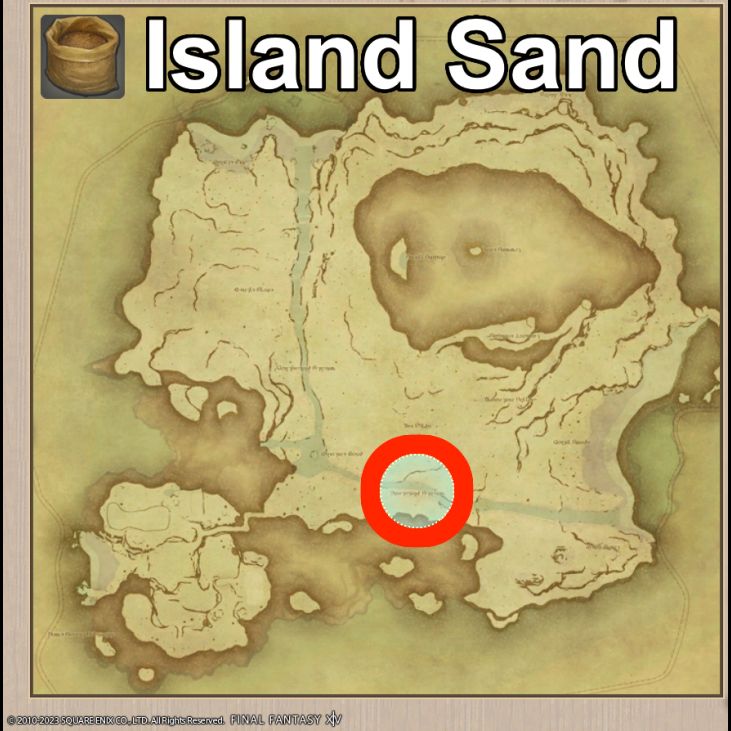 Main location of Island Sand on Island Sanctuary