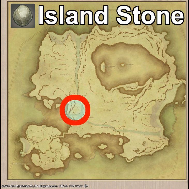Main location of Island Stone on Island Sanctuary
