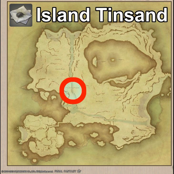 Main location of Island Tinsand on Island Sanctuary