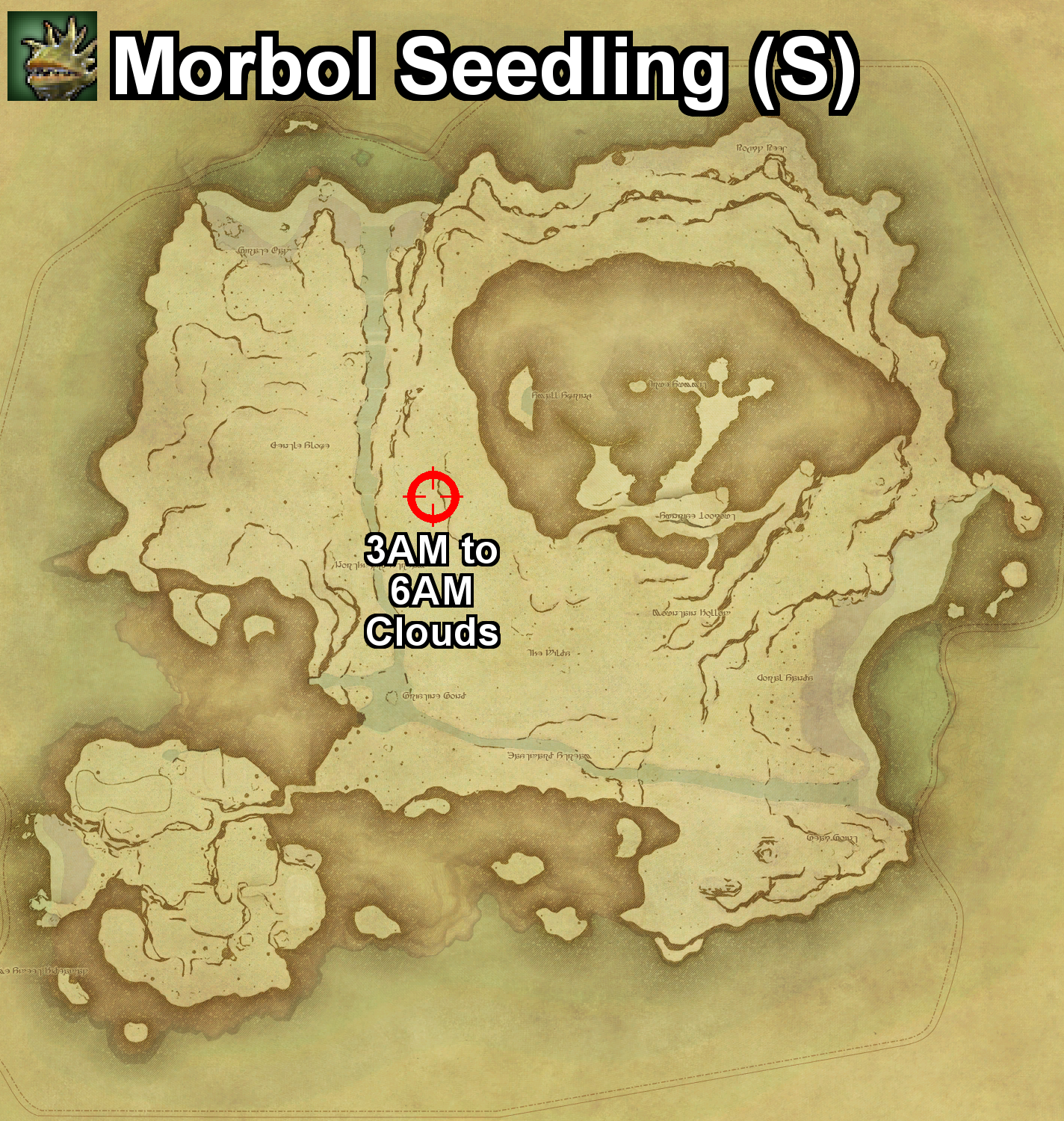 The location where the Morbol Seedling can be found, and the required conditions, on Island Sanctuary in Final Fantasy XIV.