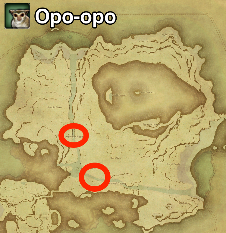 Location of Opo-Opo on Island Sanctuary