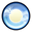 The fair skies weather indicator from Island Sanctuary in Final Fantasy XIV.