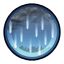The rain weather indicator from Island Sanctuary in Final Fantasy XIV.