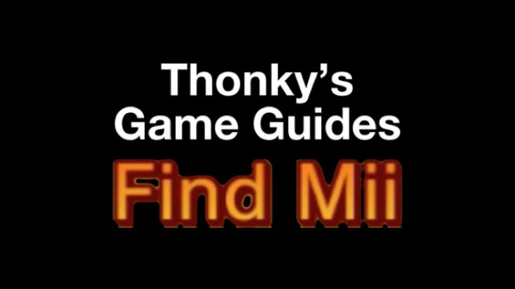 Thonky's Game Guides: Find Mii