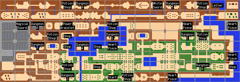 Legend Of Zelda Map