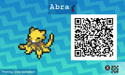 abra QR Code for Pokémon Sun and Moon